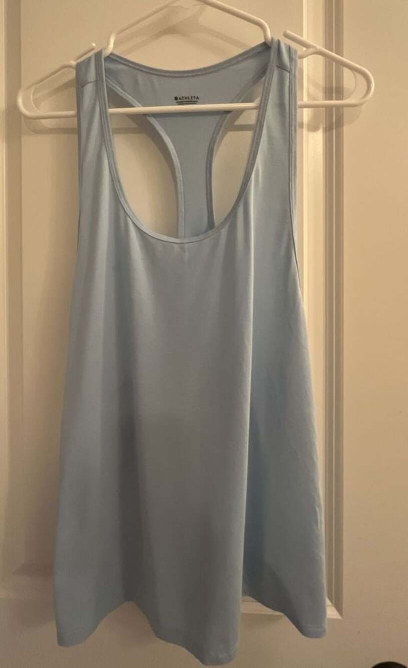 Athleta Racerback Athletic Tank Top Light Blue